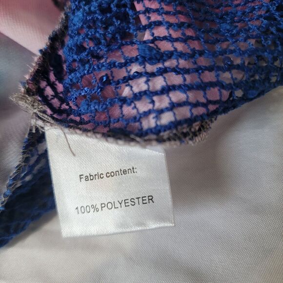 Womens Open Cardigan Size Medium Sheer Sleeveless Colorful Bohemian Indie Fairy - Picture 8 of 8